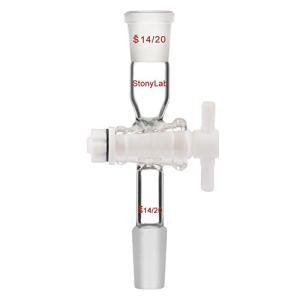 StonyLab Glass Vacuum Flow Control Adapter with Stopcock