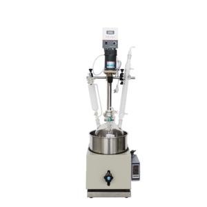 1L Glass Reactor with Condenser and Heating Bath