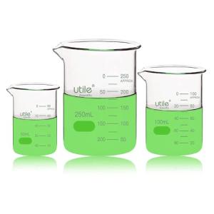 3-Piece Low Form Glass Beaker Set
