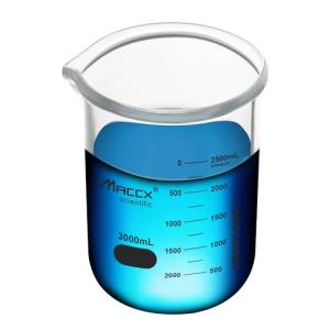 Maccx 3L Heavy-Duty Borosilicate Glass Beaker