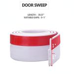 Door Draft Stopper Seal for All Doors – White