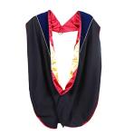 Customizable Deluxe Doctoral Graduation Hood with Gold Piping