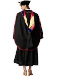 Customizable Deluxe Doctoral Graduation Hood with Gold Piping