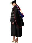 Customizable Deluxe Doctoral Graduation Hood with Gold Piping