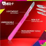 MedHelp #10 Disposable Scalpels with Pink Handle