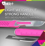 MedHelp #10 Disposable Scalpels with Pink Handle