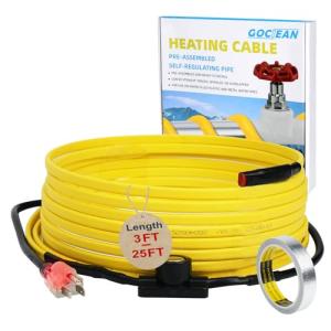 3FT Heat Tape with Waterproof Thermostat for Pipes