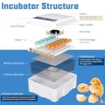 Automatic Egg Incubator with Humidity Control, 36 Eggs