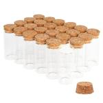 30ml Glass Test Tubes with Cork Stoppers - 24PCS