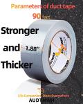 Heavy Duty Silver Duct Tape - 1.88 in x 90 ft