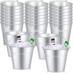 24 Pcs Metal Ice Buckets for Parties