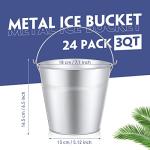 24 Pcs Metal Ice Buckets for Parties