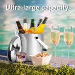 Sunmeyke Stainless Steel Insulated Ice Bucket, 3.7 QT
