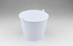 Large White Galvanized Ice Bucket - 5 Quart