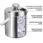 Sunmeyke Stainless Steel Insulated Ice Bucket, 3.7 QT