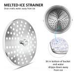 Sunmeyke Stainless Steel Insulated Ice Bucket, 3.7 QT