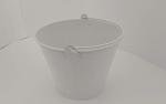 Large White Galvanized Ice Bucket - 5 Quart