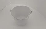 Large White Galvanized Ice Bucket - 5 Quart