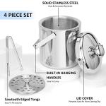 Sunmeyke Stainless Steel Insulated Ice Bucket, 3.7 QT