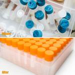 81Pcs 2ml Plastic Cryo Tubes with Screw Caps