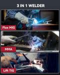 ARCCAPTAIN 130A 3-in-1 MIG/TIG/Stick Welder