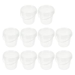 1L Clear Plastic Ice Cream Buckets with Lids - 10 Pcs