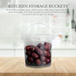 1L Clear Plastic Ice Cream Buckets with Lids - 10 Pcs