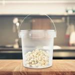 1L Clear Plastic Ice Cream Buckets with Lids - 10 Pcs