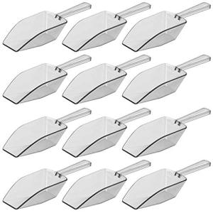 12 Pack Clear Acrylic Scoops - 6.5" Size