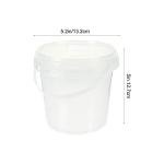 1L Clear Plastic Ice Cream Buckets with Lids - 10 Pcs