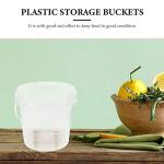 1L Clear Plastic Ice Cream Buckets with Lids - 10 Pcs