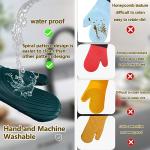 Heat Resistant Silicone Oven Mitts - 500°F Green