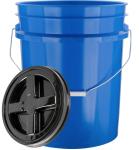 House Naturals 5 Gallon Food Grade Blue Buckets (3 Pack)