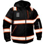 Black Enforcer Reflective Safety Jacket with ID Pocket