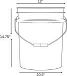 House Naturals 5 Gallon Food Grade Blue Buckets (3 Pack)