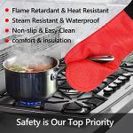 Extra Long Silicone Oven Mitts Set - Pack of 6