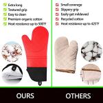 Extra Long Silicone Oven Mitts Set - Pack of 6