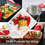 Extra Long Silicone Oven Mitts Set - Pack of 6