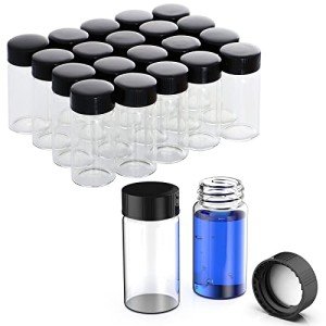 100 Pack 20ml Glass Sample Vials with Caps
