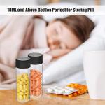 100 Glass Sample Vials with Black Screw Caps