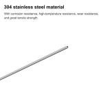304 Stainless Steel Capillary Tube, 0.8mm OD, 4pcs