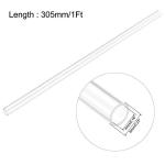 2pcs Clear Rigid Plastic Tubing 4mm ID x 6mm OD