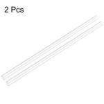 2pcs Clear Rigid Plastic Tubing 4mm ID x 6mm OD