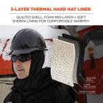 Insulated Sherpa Fleece Hard Hat Liner, Black