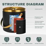 3L Insulated Stainless Steel Ice Bucket Set