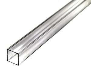 Clear Acrylic Rigid Square Tube - 72" Long (2 Pack)