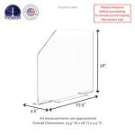 Acrylic Splash Guard Panel for Labs and Healthcare