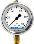 Harrington 2-1/2" Liquid Filled Pressure Gauge 0-100 psi