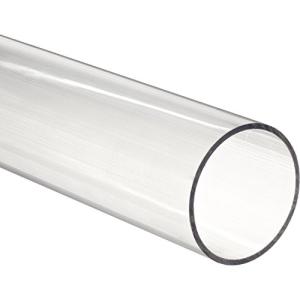 Clear Acrylic Round Tube, 7/8" ID, 48" Length