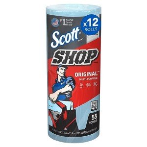 Scott Blue Shop Towels - 12 Rolls, 55 Sheets
